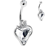 Clear Gem Strawberry Love Belly Ring