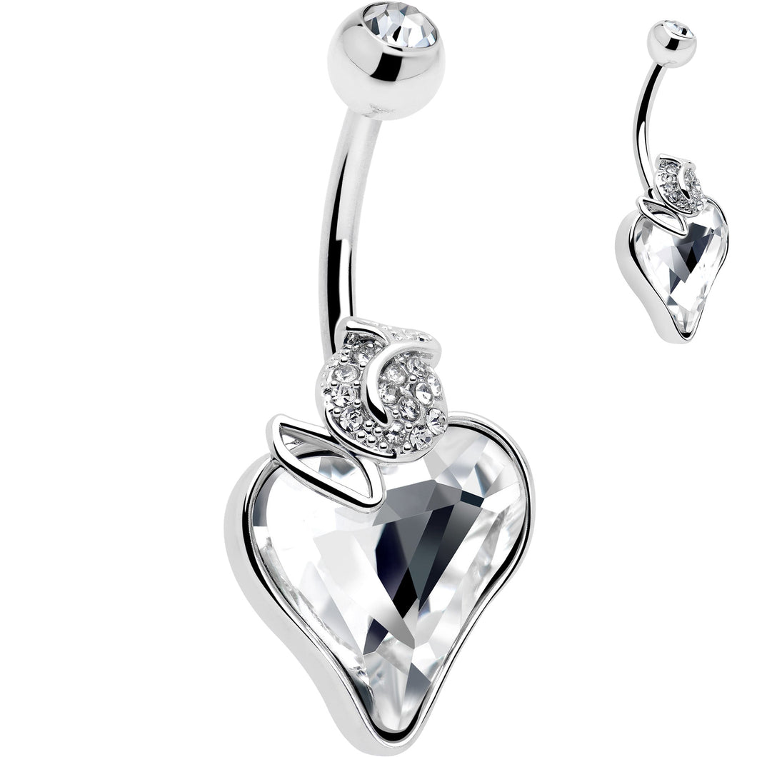 Clear Gem Strawberry Love Belly Ring