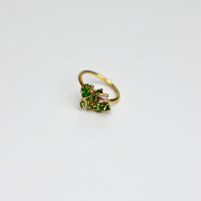 20G 5/16 Green Gem Gold Tone Butterfly Grapes Nose Hoop