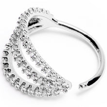 20G 3/8 Clear CZ Gem Faux Triple Hoop Nose Hoop