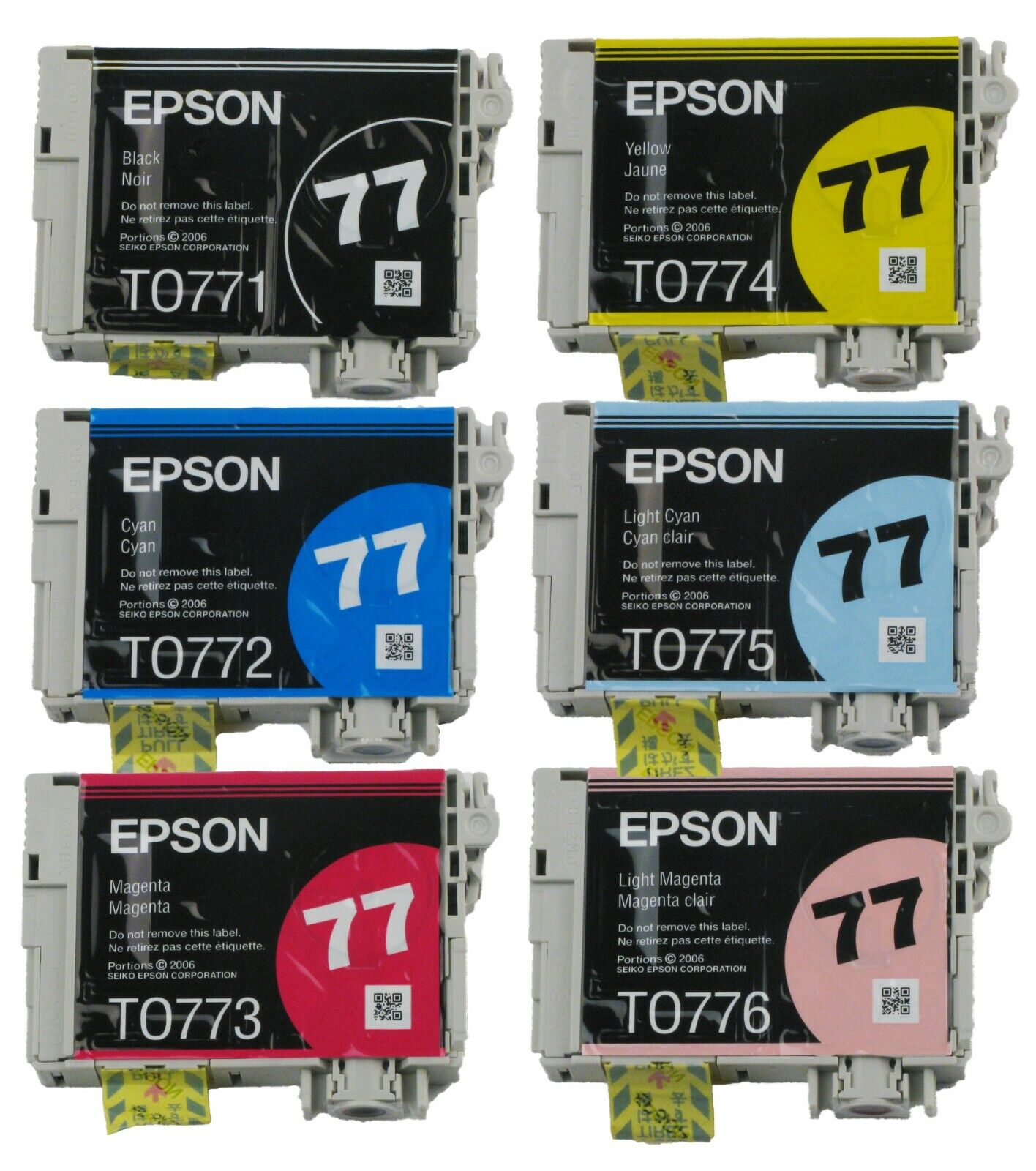 New, Pre-Owned - Epson 77 Black and Color (6 Pack) Ink Cartridges