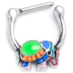 16G 5/16 Colorful Elephant Cartilage Clicker