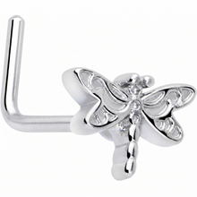 20G 7mm Dragonfly Colors L Shape Nose Ring