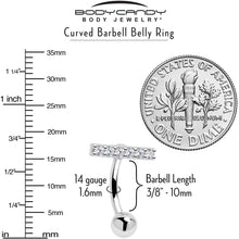Clear CZ Gem Luxe Bar Belly Ring