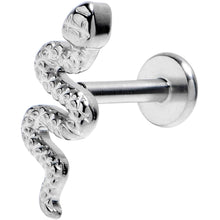 16G 1/4 Grade 23 Titanium Snake Threadless Push In Labret Tragus