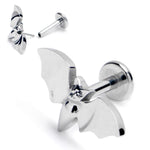 16G 1/4 G23 Titanium Bat Threadless Push In Labret Tragus