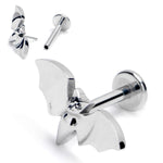 16G 5/16 G23 Titanium Bat Threadless Push In Labret Monroe Tragus