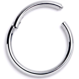 16G 7/16" Solid G23 Implant Grade Titanium Hinged Segment Ring