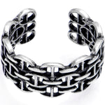 Basket Weave Links Adjustable Toe Ring