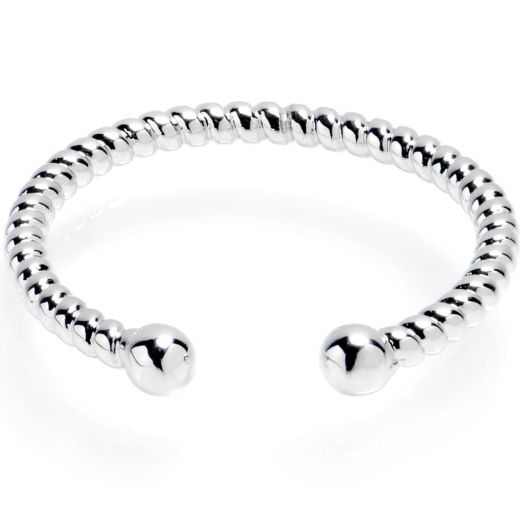 Rope Style Textured Look Adjustable Toe Ring