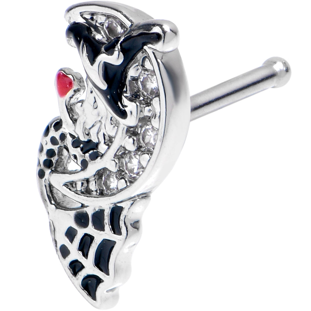 20G 7mm Crescent Moon Witch Halloween Nose Bone
