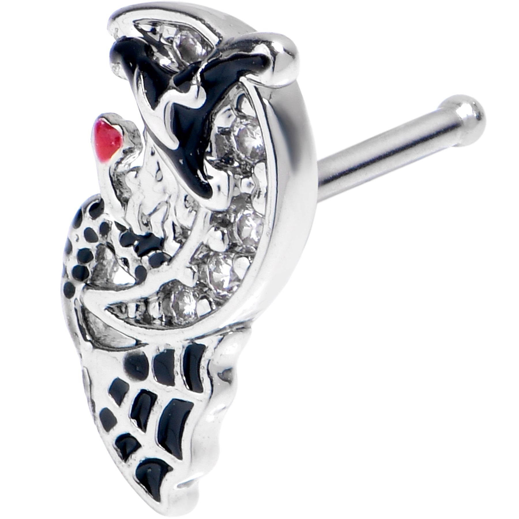 20G 7mm Crescent Moon Witch Halloween Nose Bone