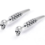 Skull Head Stainless Steel Screw Taper Cheater Plug Set