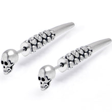 Skull Head Stainless Steel Screw Taper Cheater Plug Set