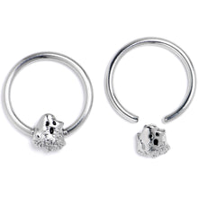 16G 3/8 Howling Ghost BCR Captive Ring Set of 4