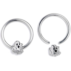 16G 3/8 Howling Ghost BCR Captive Ring Set of 4