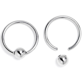16G 3/8 Howling Ghost BCR Captive Ring Set of 4