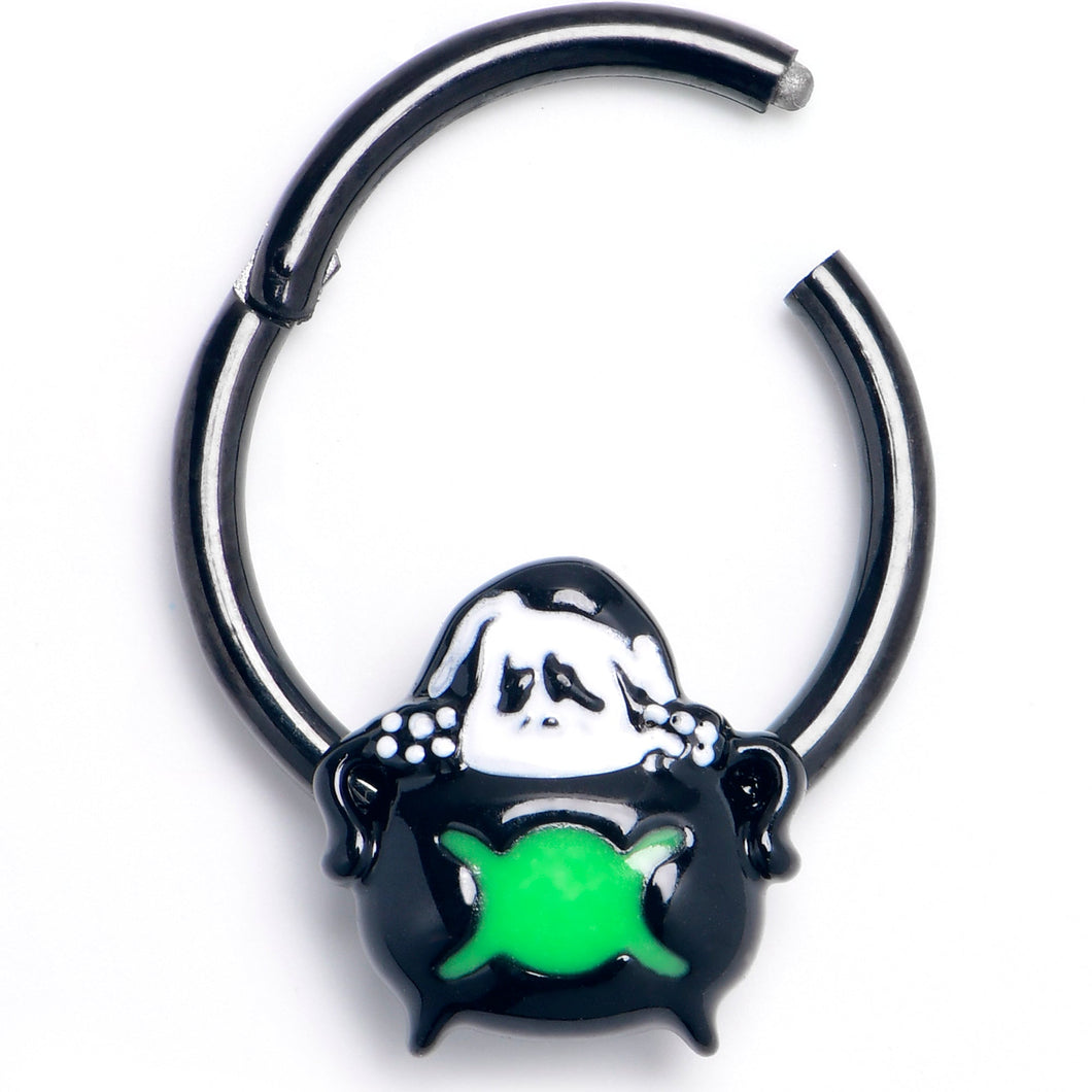 16G 3/8 Triple Moon Cauldron Hinged Segment Ring