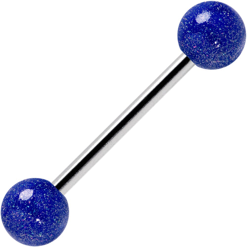 Shimmer Midnight Blue Ends Barbell Tongue Ring