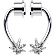 Pot Leaf Magnetic Septum Ring Horseshoe Non-Pierced Fake Nose Ring