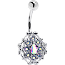 Aurora Gem Retro Sunburst Belly Ring