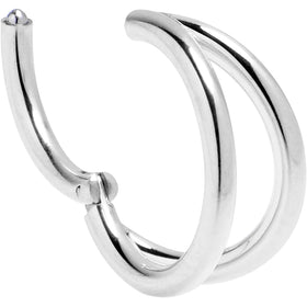 16G 5/16 Double Row Illusion Hinged Segment Ring