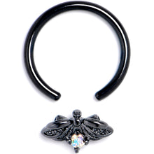 16G 3/8 Aurora Gem Black Beauty Bug BCR Captive Ring