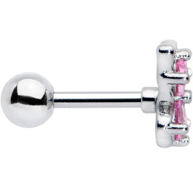 16G 1/4 Pink Gem Butterfly Glory Cartilage Tragus Earring