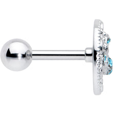 16G 1/4 Blue Gem Lunar Dragonfly Cartilage Tragus Earring