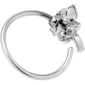 20G 5/16 Aurora CZ Gem Understated Dragonfly Nose Hoop