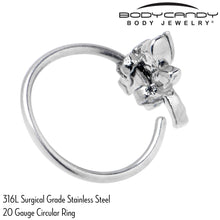 20G 5/16 Aurora CZ Gem Understated Dragonfly Nose Hoop