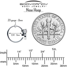 20G 5/16 Aurora CZ Gem Understated Dragonfly Nose Hoop