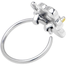 20G 5/16 Clear CZ Gem Butterfly Love Bug Nose Hoop