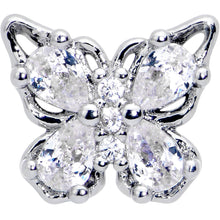 16G 5/16 Clear Gem Baroque Butterfly Internally Threaded Labret