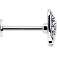 16G 5/16 Clear Gem Heavenly Heart Angel Wing Black Labret Tragus
