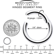 16G 1/4 316L Surgical Steel Precision Hinged Segment Hoop