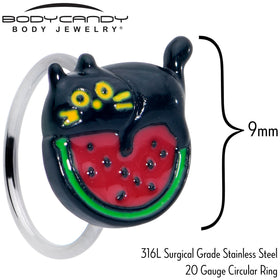 20G 5/16 Watermelon Cat Love Nose Hoop