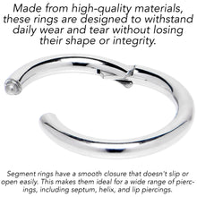 10G 5/8 316L Surgical Steel Precision Hinged Segment Hoop