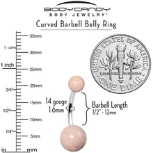 Pastel Shimmer Peach Ends Belly Ring
