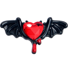 20G 7mm Red Gem Black Bleeding Heart Bat Left Side Nose Screw