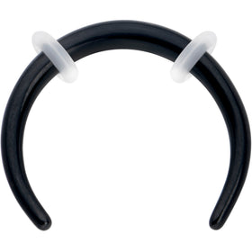 14G 3/8 Black Pincher Crescent Taper