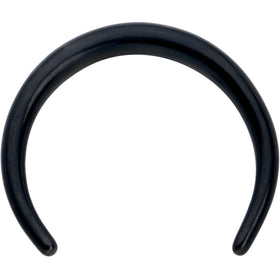 14G 3/8 Black Pincher Crescent Taper