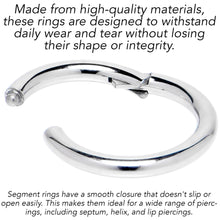 10G 1/2 316L Surgical Steel Precision Hinged Segment Hoop