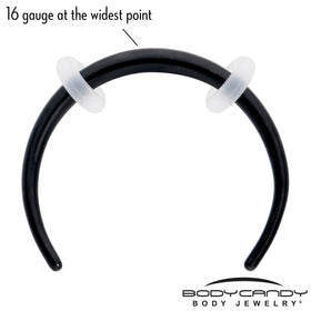 16G 3/8 Black Pincher Crescent Taper