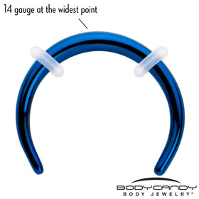 14G 3/8 Blue Pincher Crescent Taper