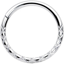 16G 3/8 Implant Grade Titanium Snakeskin Style Hinged Segment Ring