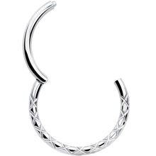 16G 3/8 Implant Grade Titanium Snakeskin Style Hinged Segment Ring