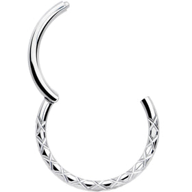 16G 3/8 Implant Grade Titanium Snakeskin Style Hinged Segment Ring
