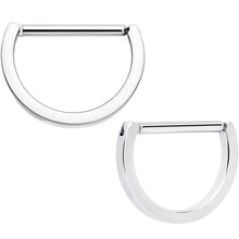 14G 13mm Implant Grade Titanium D Shaped Nipple Clicker Set