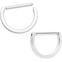 14G 13mm Implant Grade Titanium D Shaped Nipple Clicker Set